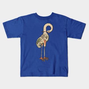 Contorted Crane Marginalia Kids T-Shirt